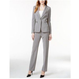 Tahari - Grey Zipper Pocket Blazer- Size 8P
